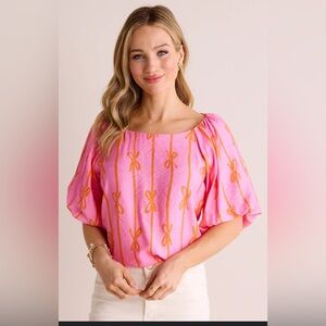 Umgee Pink and Orange Blouse